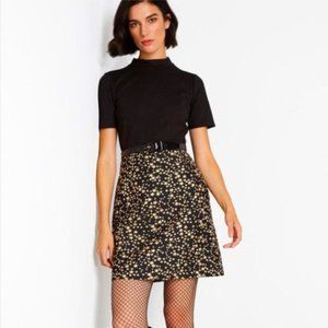 A Leading Delight Mock Neck Dress